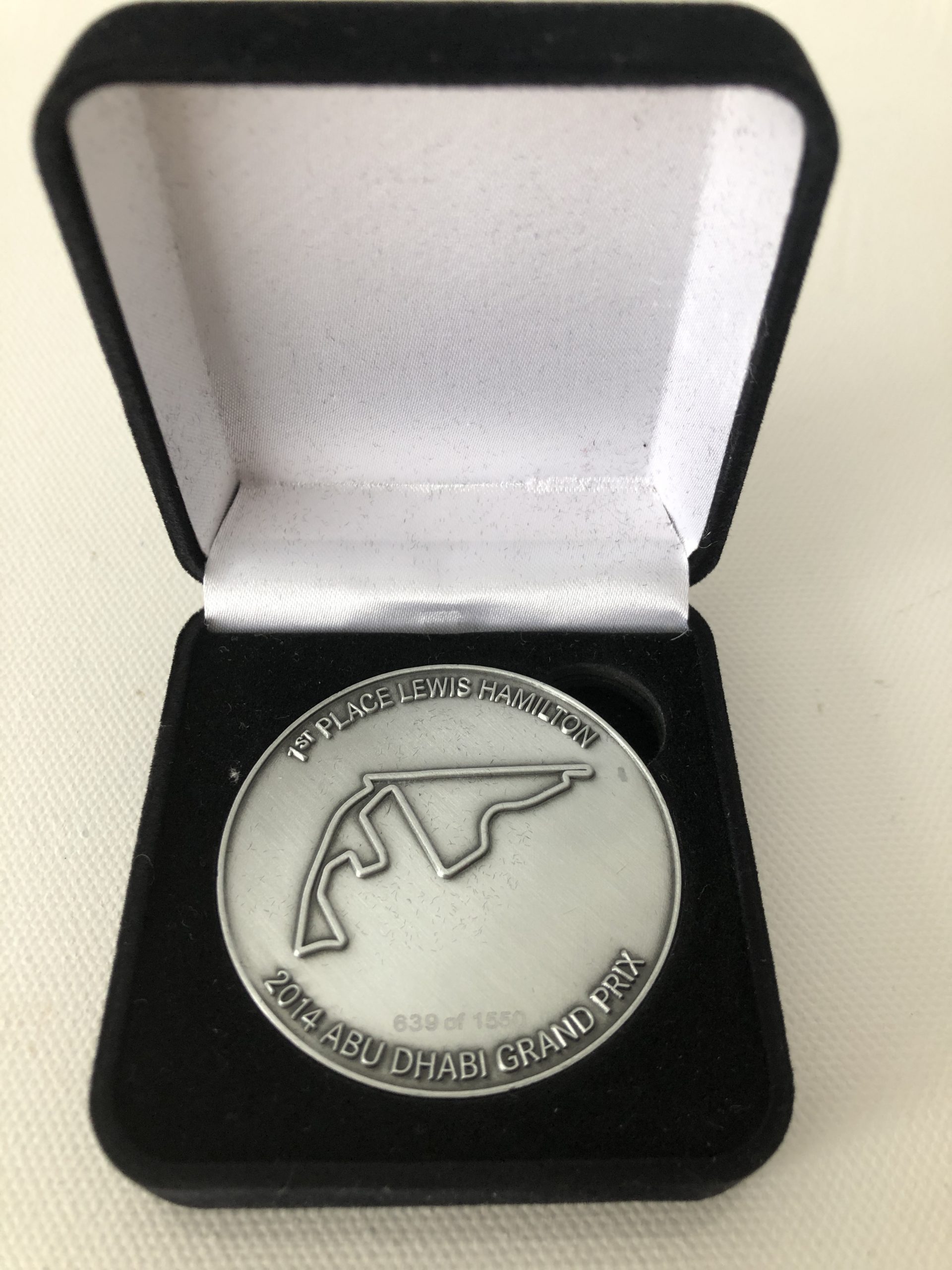 Genuine Mercedes Benz Commemorative F1 Medal from 2014 Abu Dhabi GP ...