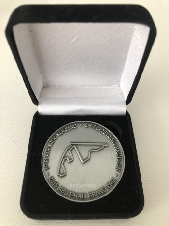 Genuine Mercedes Benz Commemorative F1 Medal from 2015 Abu Dhabi GP (572 of 1650)