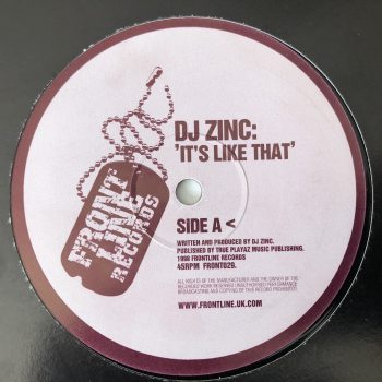 DJ Zinc - It's Like That / Oasis (12", RP)