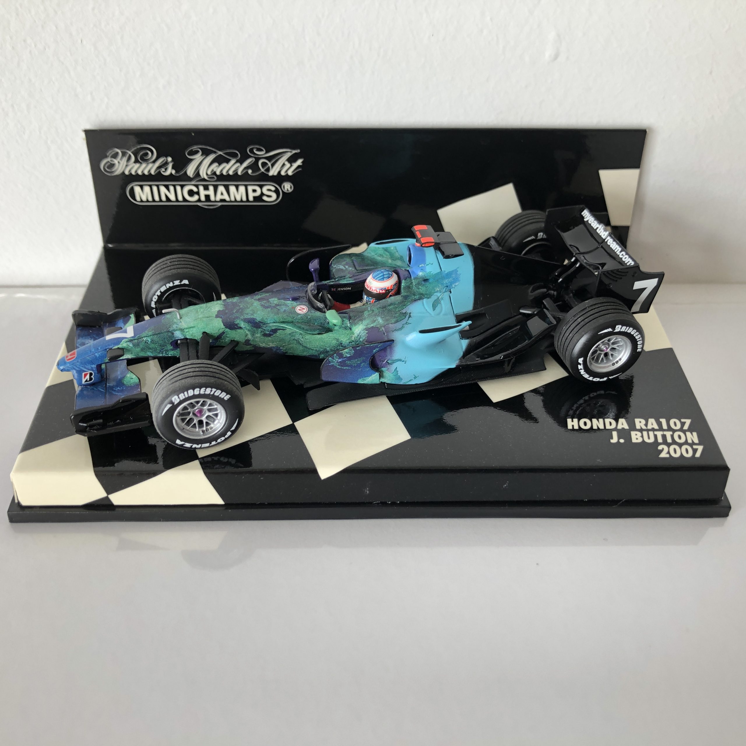 Jenson Button sold 1/43 Minichamps Honda RA106 Autographed