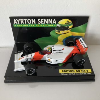 1992 Ayrton Senna McLaren MP4/7 Honda V12 LANG 1:43 Scale Diecast Model Car Edition 43 No.6 - Image 2