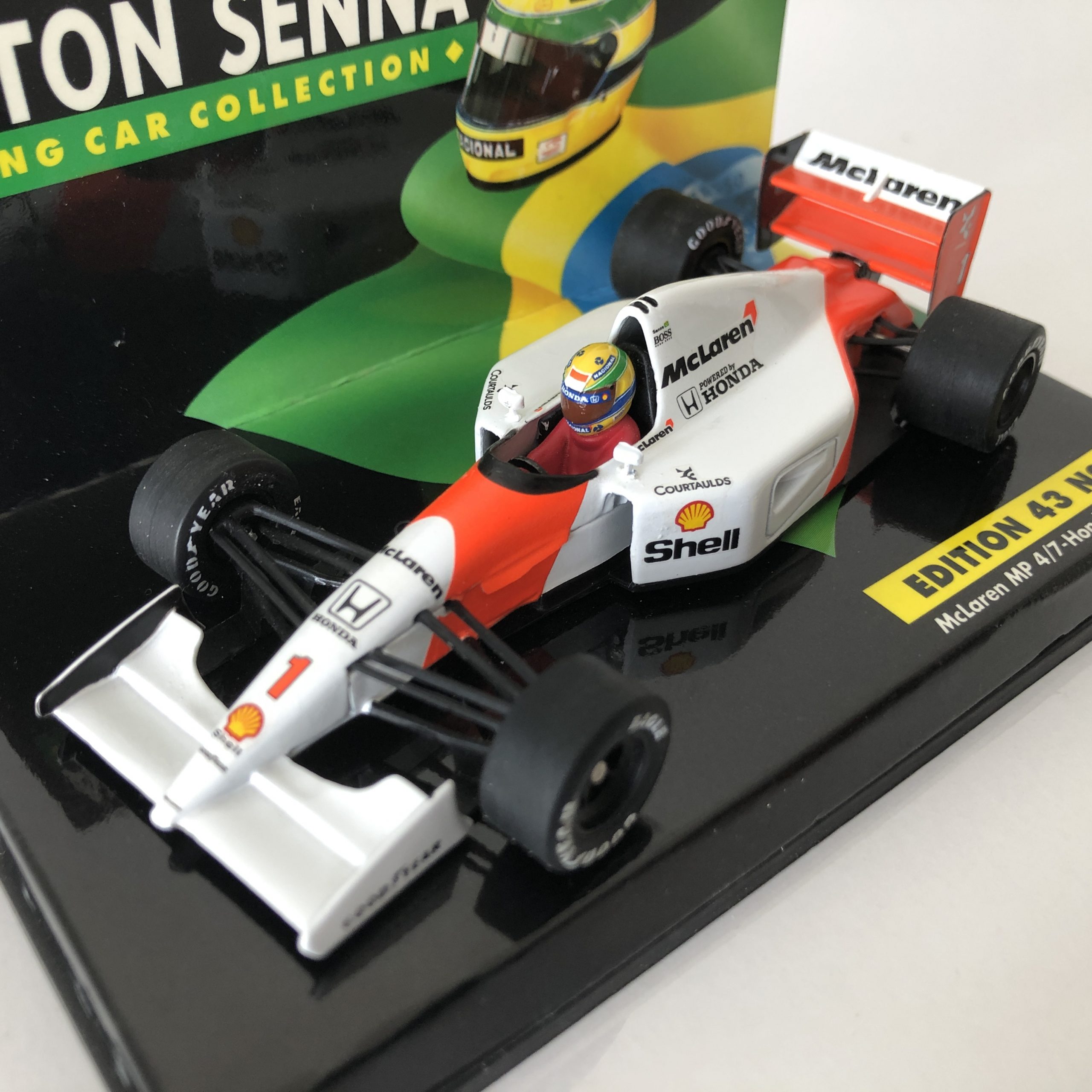 1992 Ayrton Senna McLaren MP4/7 Honda V12 LANG 1:43 Scale Diecast Model Car  Edition 43 No.6