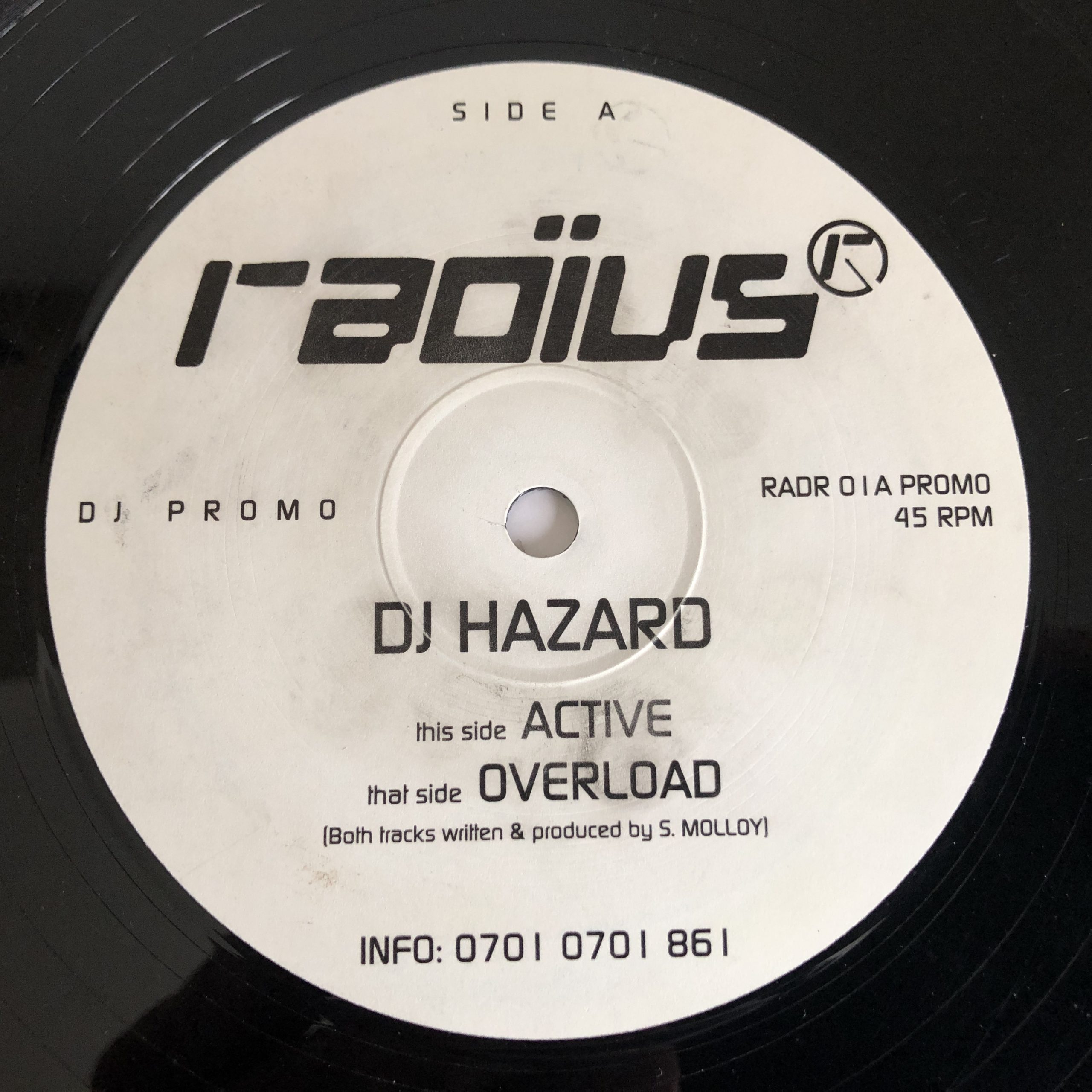 DJ Hazard - Active / Overload (12", Promo) | CLASSICTRAX.CO.UK