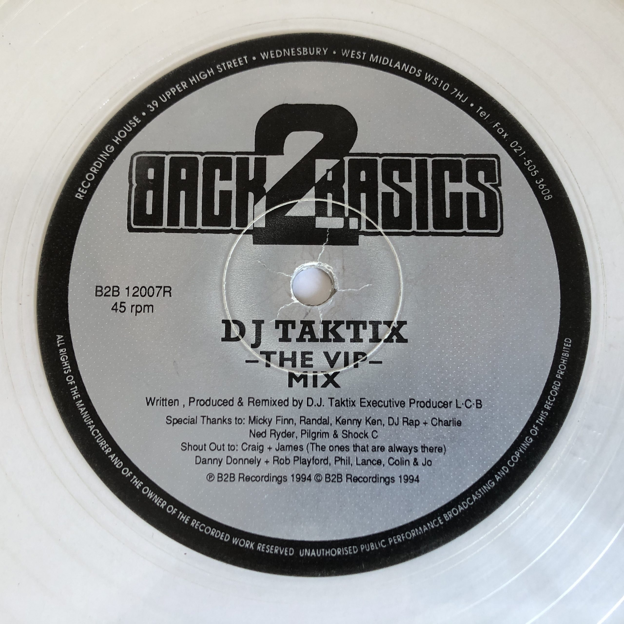 DJ Taktix - The VIP Mix (12", S/Sided, Cle) | CLASSICTRAX.CO.UK