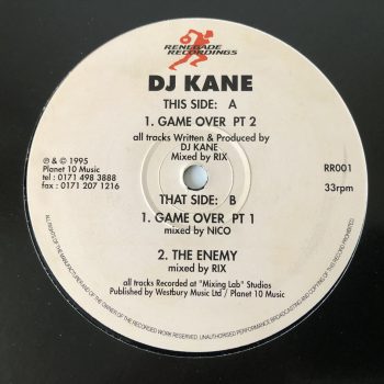 DJ Kane - Game Over / The Enemy (12")